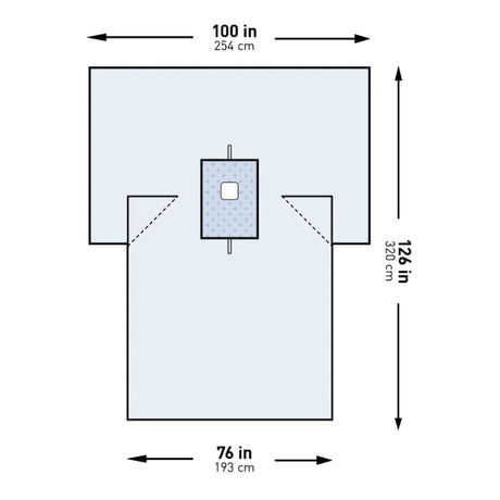 Surgical Drape McKesson Breast Drape 100 W X 76 W X 126 L Inch Sterile - BeHope