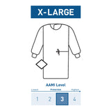 Non-Reinforced Surgical Gown with Towel McKesson X-Large Blue Sterile AAMI Level 3 Disposable - BeHope
