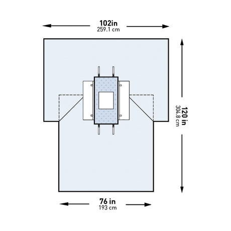 McKesson Abdominal Laparotomy Drape Sterile with Edgeguard® Technology and Absorbent Reinforcement - BeHope