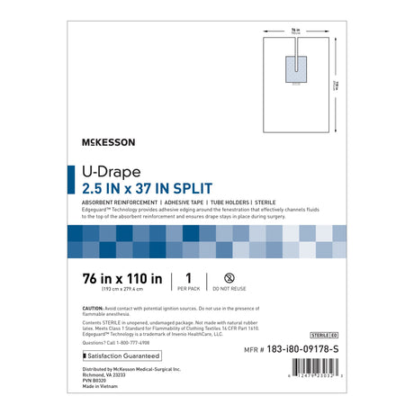 Orthopedic Drape McKesson U-Drape With Split Sterile - BeHope
