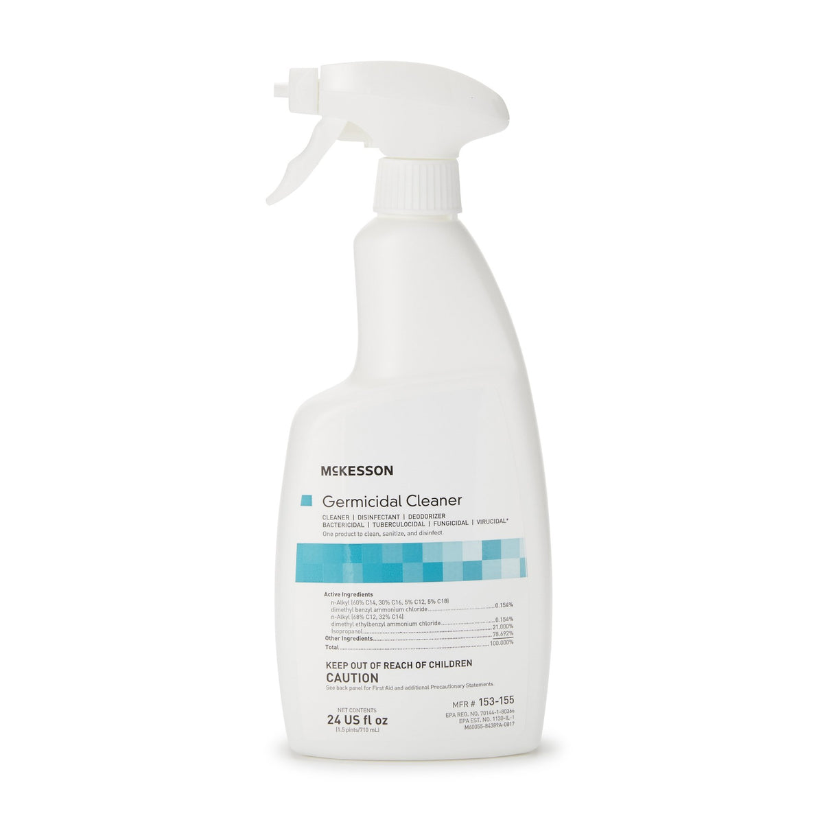 Surface Disinfectant Cleaner McKesson Alcohol Based Trigger Spray Liquid 24 oz. Bottle Alcohol Scent NonSterile - BeHope