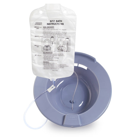 Sitz Bath McKesson Round Gray Plastic 2000 mL Bag Graduated, 500 mL Increments up to 2000 mL - BeHope