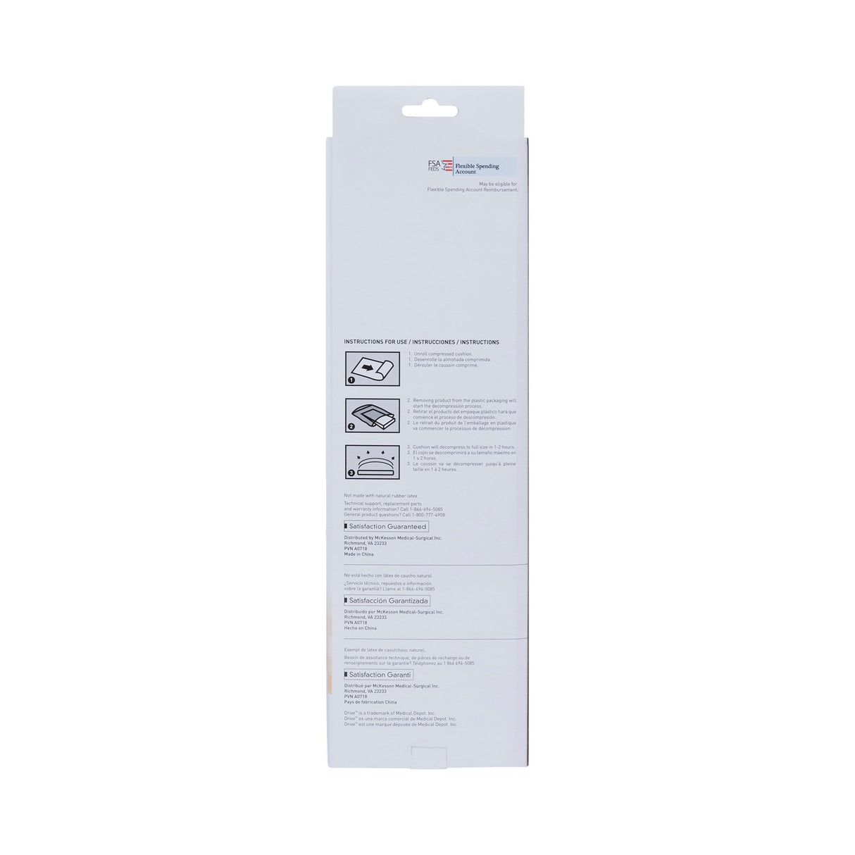 McKesson Compressed Lumbar Support Cushion for Posture Support - BeHope