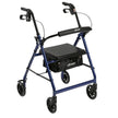 Rollator 4-wheel With Pouch & Padded Seat Blue - Drive - BeHope