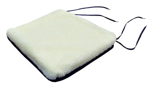 Coussin de déambulateur avec dessus en sherpa bleu marine 13 x 14 x 2