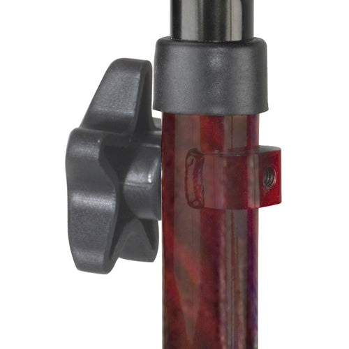 Déambulateur à 3 roues avec pochette et panier à frein - Rouge flamme