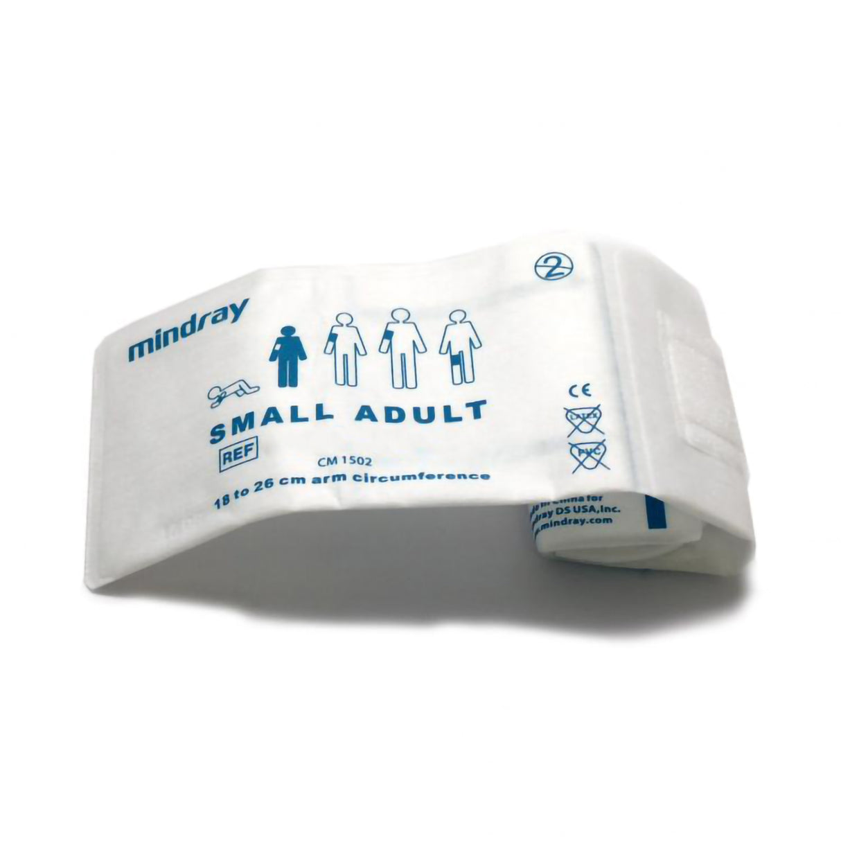 Single Patient Use Blood Pressure Cuff Mindray™ 18 to 26 cm Arm Vinyl Cuff Small Adult Cuff - BeHope