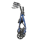 4 Wheel Steel Rollator w/7�  Casters & Basket- Loop-Blue