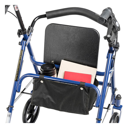 4 Wheel Steel Rollator w/7�  Casters & Basket- Loop-Blue