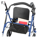 4 Wheel Steel Rollator w/7�  Casters & Basket- Loop-Blue