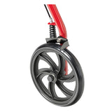 Déambulateur à 4 roues en acier avec roulettes de 7 po et panier - Boucle - Rouge