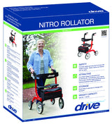 Nitro Rollator  Red with 10  Casters