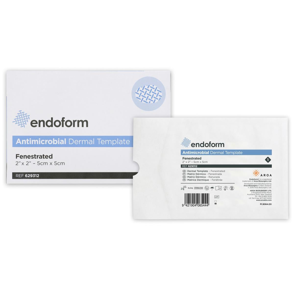 Silver Collagen Dressing with ECM EndoformÂ® Antimicrobial 2 X 2 Inch Fenestrated Square Sterile - BeHope