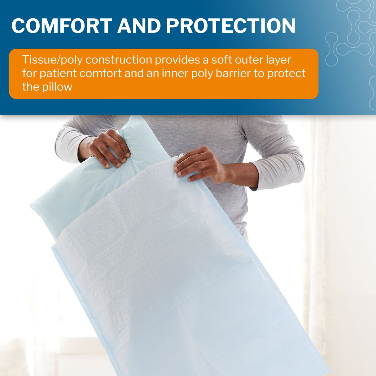 Pillowcase Mckesson Standard Disposable Tissue Poly - BeHope