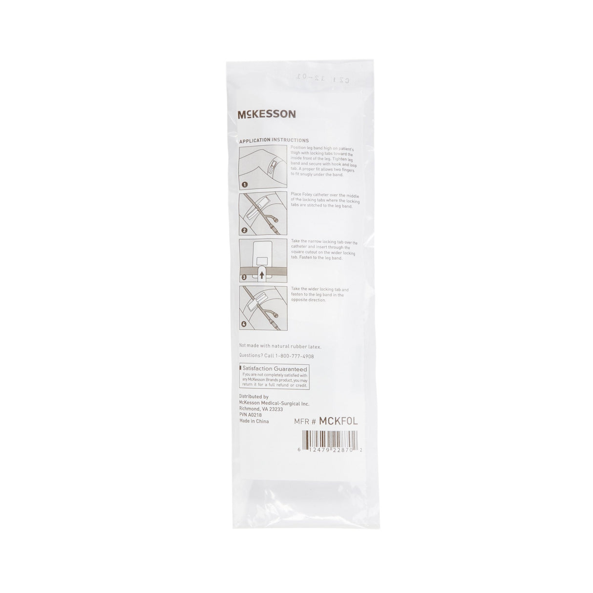 Leg Strap McKesson 2 X 24 Inch Length, Dual-Locking Tabs, Stretch Material, Hook and Loop Closure, Nonsterile - BeHope