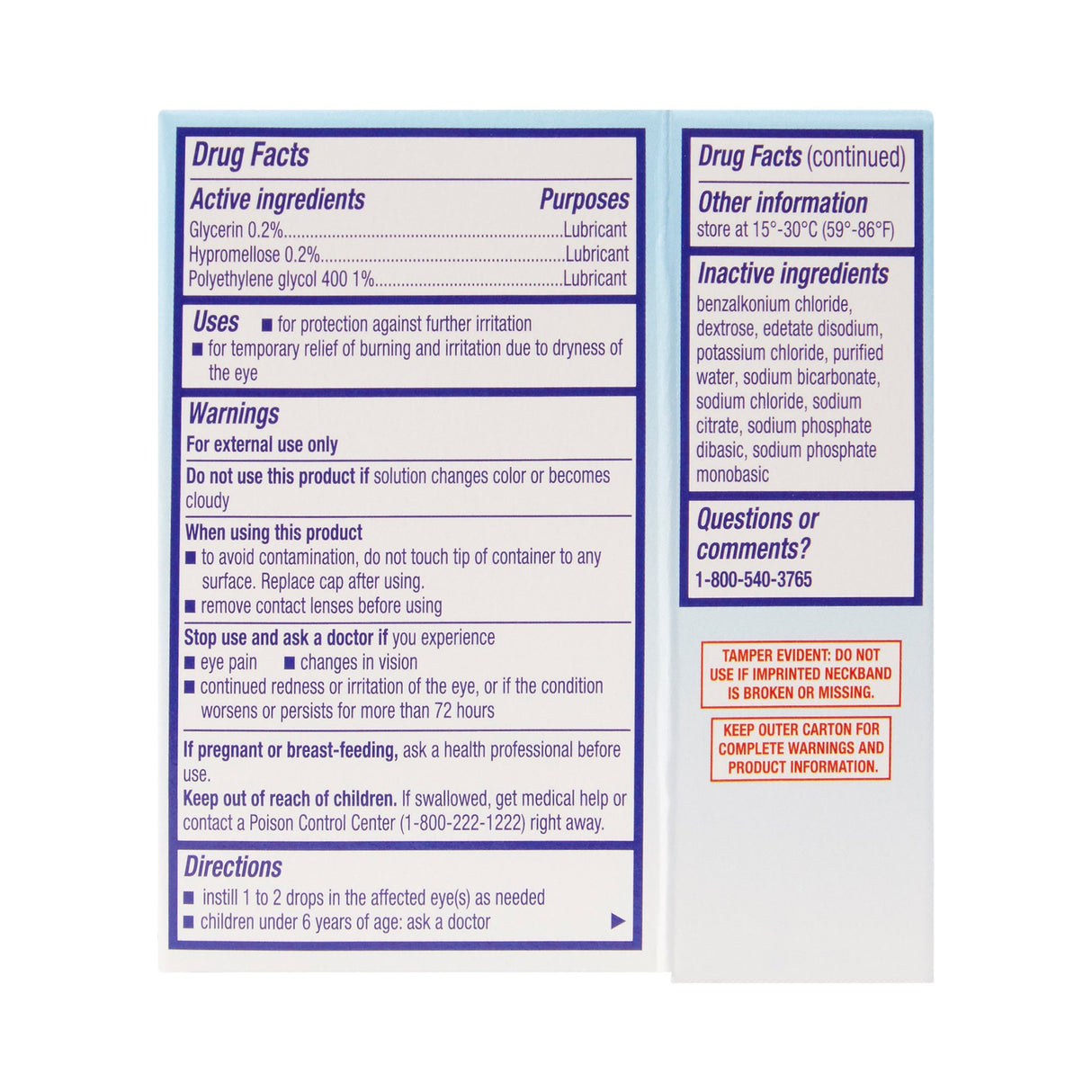 Eye Lubricant Geri-Care® 0.5 oz. Eye Drops - BeHope