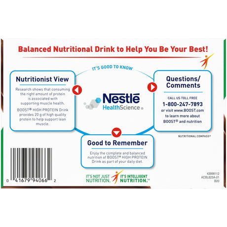 Oral Supplement Boost® High Protein Rich Chocolate Flavor Liquid 8 oz. Bottle - BeHope