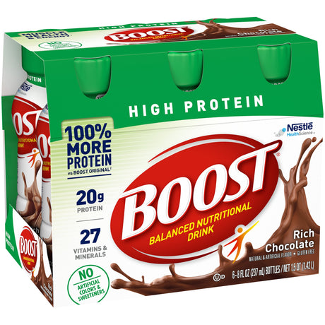 Oral Supplement Boost® High Protein Rich Chocolate Flavor Liquid 8 oz. Bottle - BeHope