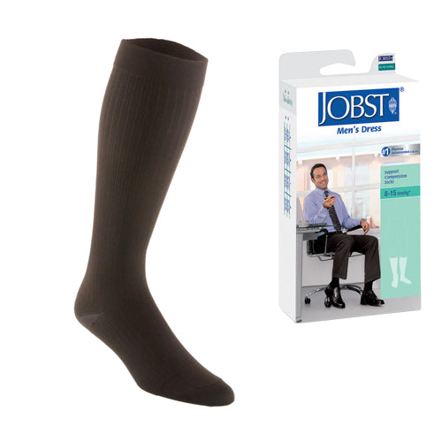 Chaussettes habillées Jobst pour homme 8-15 mmHg, marron, taille L