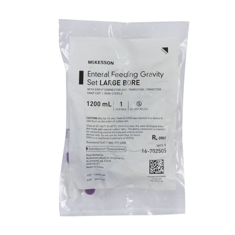 Gravity Enteral Feeding Bag Set with ENFit Connector McKesson - BeHope