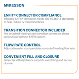Gravity Feeding Bag Set with ENFit™ Connector McKesson 1200 mL - BeHope