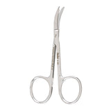 Stitch Scissors McKesson Argent™ 3-1/2 Inch Length OR / Surgical Grade German Stainless Steel NonSterile Finger Ring Handle Curved, Shortbent Blunt Tip / Blunt Tip - BeHope