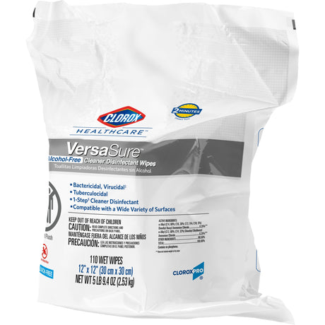 Surface Disinfectant Cleaner Refill Clorox Healthcare® VersaSure™ Premoistened Quaternary Based Manual Pull Wipe 110 Count Pouch Scented NonSterile - BeHope