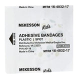 Adhesive Spot Bandage McKesson Kidsâ„¢ Plastic Kid Design (Assorted Prints) 1 Inch Diameter Sterile - BeHope
