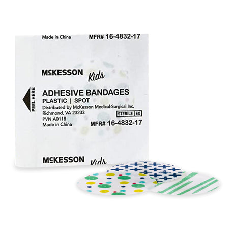 Adhesive Spot Bandage Mckesson Kids™ Fun Design Breathable Plastic - BeHope