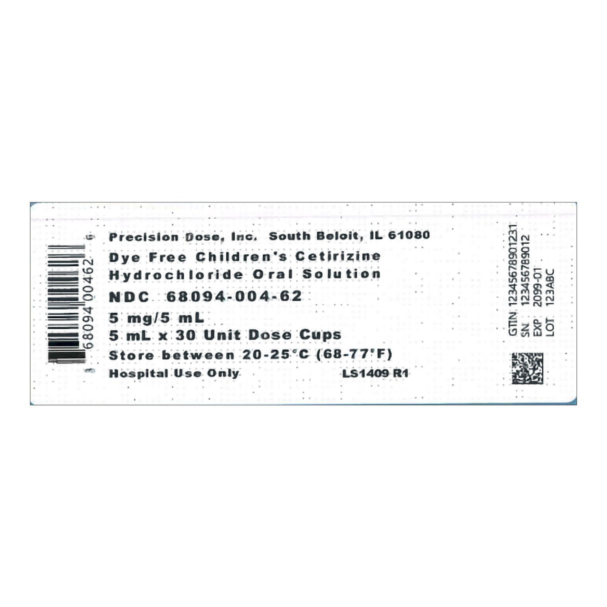 Cetirizine HCl Solution 5 mL - BeHope