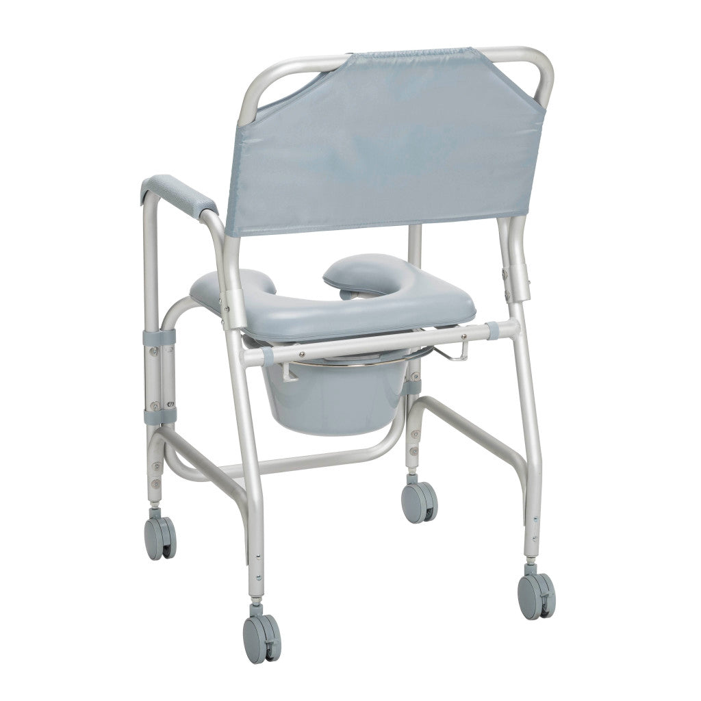Aluminum Shower Chair And Commode With Casters - BeHope