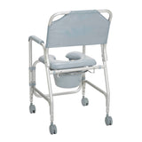 Aluminum Shower Chair And Commode With Casters - BeHope
