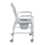 Aluminum Shower Chair And Commode With Casters - BeHope