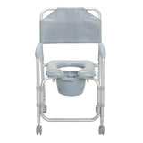 Aluminum Shower Chair And Commode With Casters - BeHope