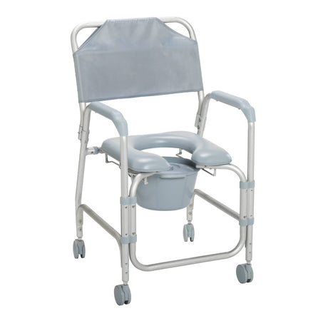 Aluminum Shower Chair And Commode With Casters - BeHope