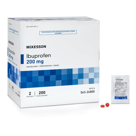 Pain Relief Mckesson Ibuprofen Tablets for Aches, Pains, and Fever - BeHope