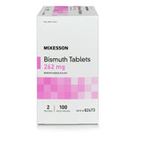 Anti-Diarrheal McKesson Brand 262 mg Strength Tablet 100 per Box - BeHope