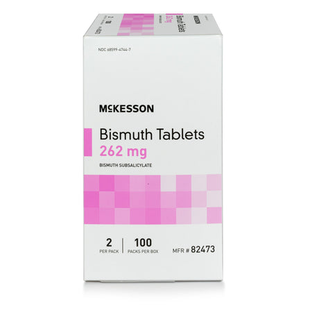 McKesson Bismuth Tablets for Diarrhea and Upset Stomach Relief - BeHope