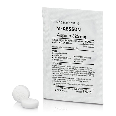 McKesson Aspirin Tablets for Headache Muscle Pain and Fever Relief - BeHope