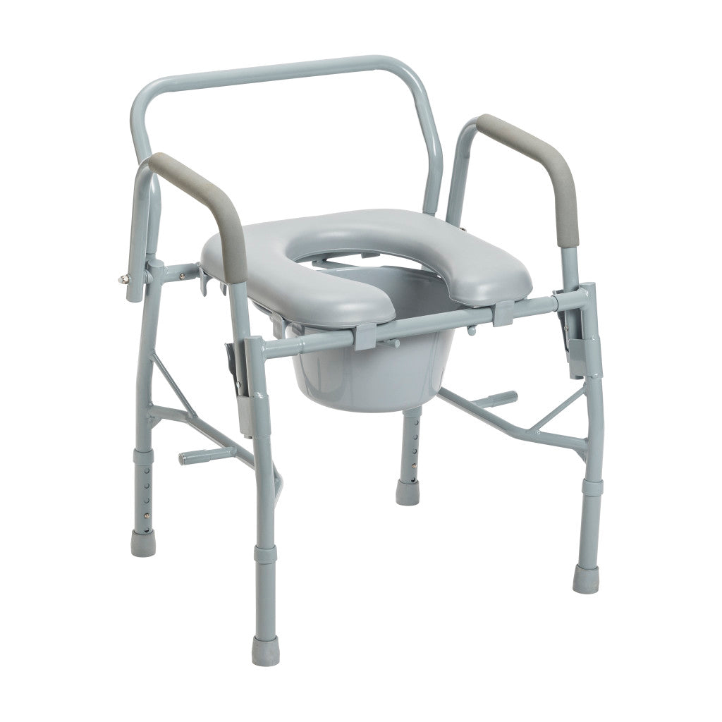 Drop Arm Steel Commode -BeHope