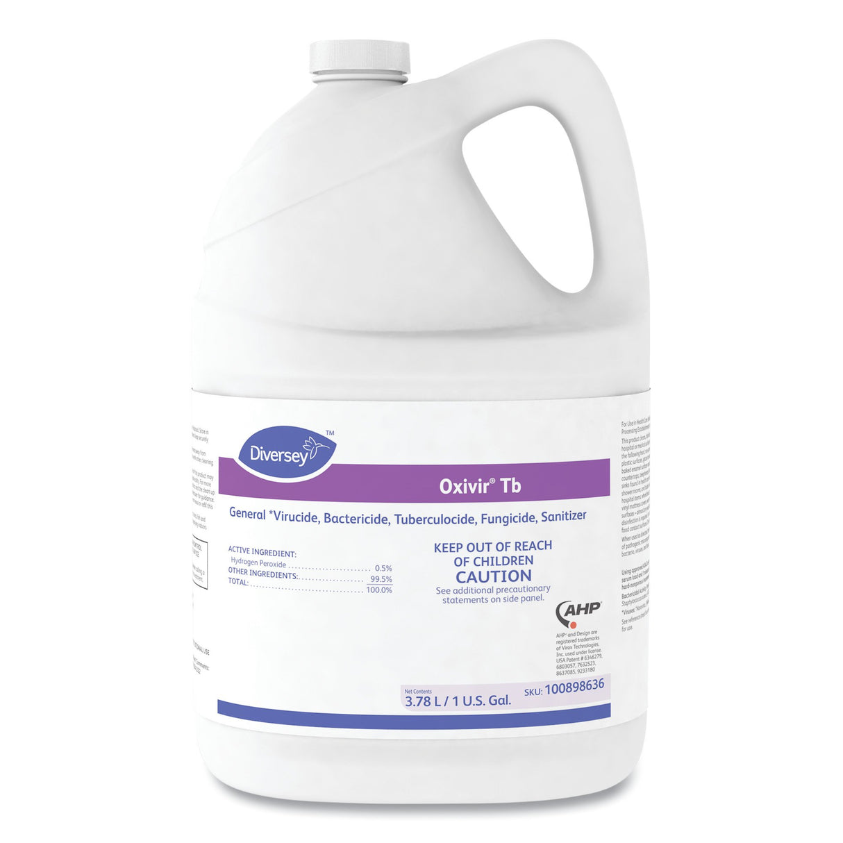 Surface Disinfectant Cleaner Diversey™ Oxivir® Tb Peroxide Based Manual Pour Liquid 1 gal. Jug Cherry Almond Scent NonSterile - BeHope