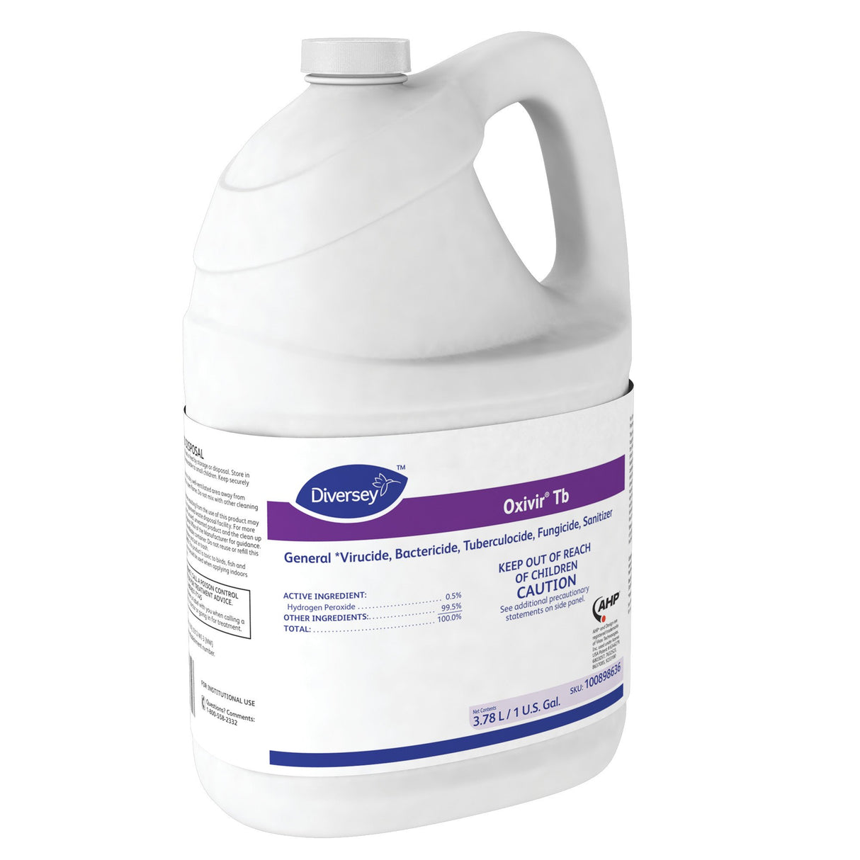 Surface Disinfectant Cleaner Diversey™ Oxivir® Tb Peroxide Based Manual Pour Liquid 1 gal. Jug Cherry Almond Scent NonSterile - BeHope