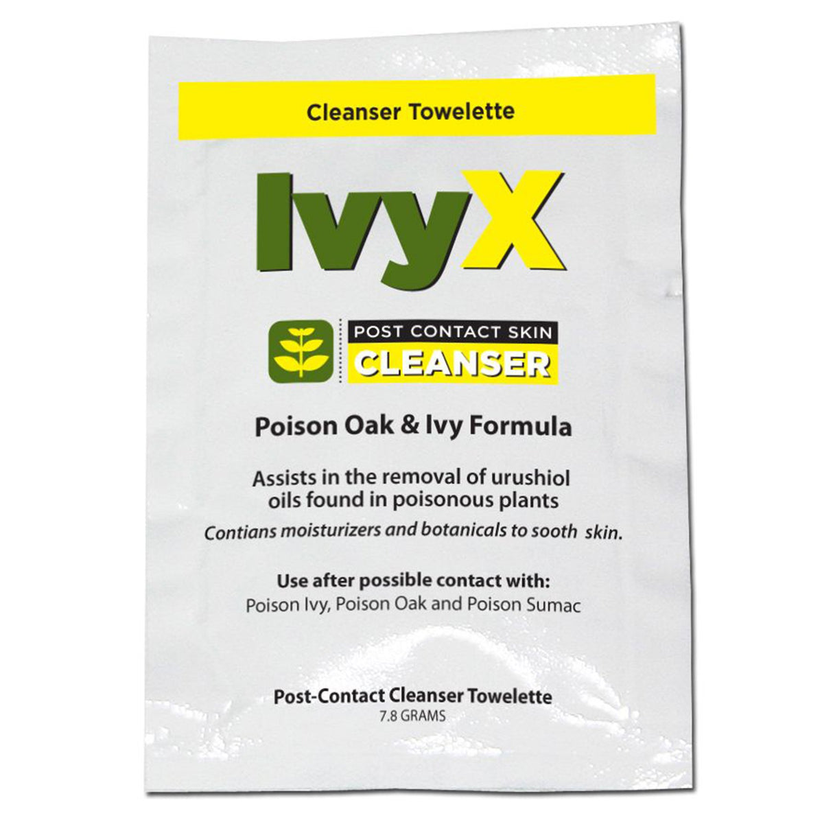 Ivyx Post-Contact Poison Ivy Skin Cleanser Towelette - BeHope