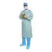 Surgical Gown Aero Chrome X-Large Silver NonSterile AAMI Level 4 Disposable - BeHope