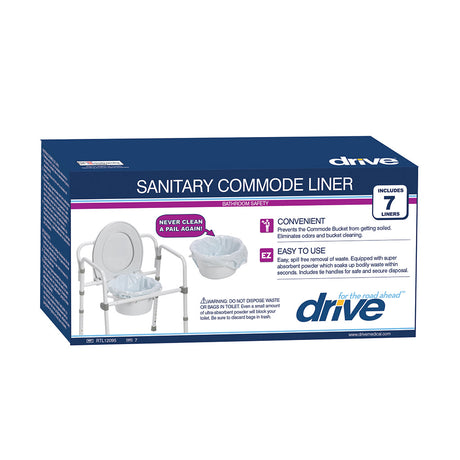 Folding Steel Commode Combo With Absorbent Commode Liners - BeHope