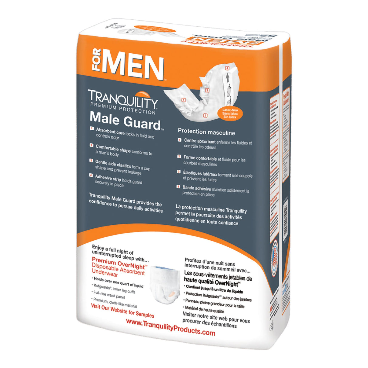 Bladder Control Pad Tranquility® Male Guard™ 5-1/4 X 12-1/4 Inch Length Heavy Absorbency Super Absorbent Core One Size Fits Most - BeHope