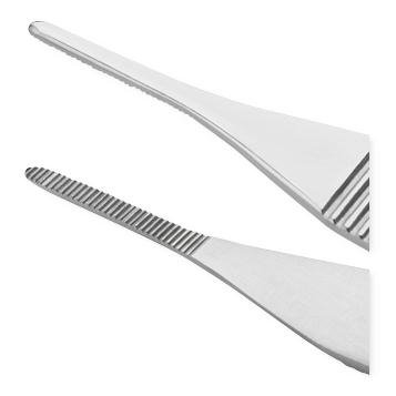 Dressing Forceps Centurion® Adson 4-3/4 Inch Length Floor / Office Grade Stainless Steel Sterile NonLocking Thumb Handle Straight Serrated Tips - BeHope