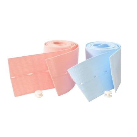 Fetal Monitor Belt 2-3/8 X 48 Inch Button Hole Blue / Pink Fabric - Behope