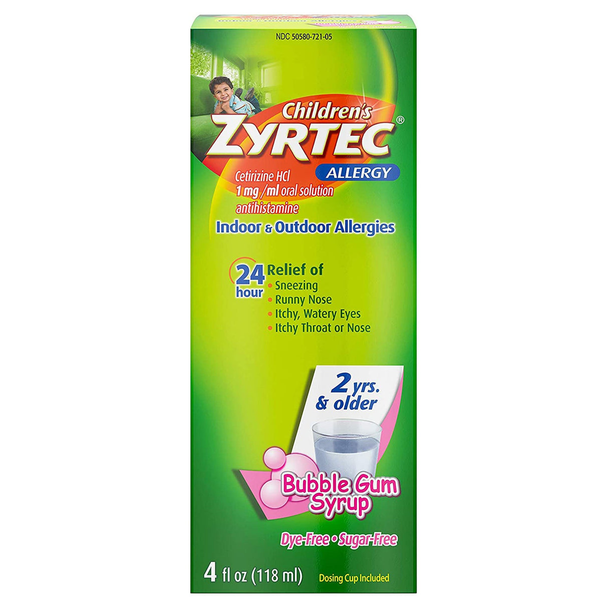 Children's Allergy Relief Children's Zyrtec 1 mg / 1 mL Strength Syrup 4 oz. - BeHope