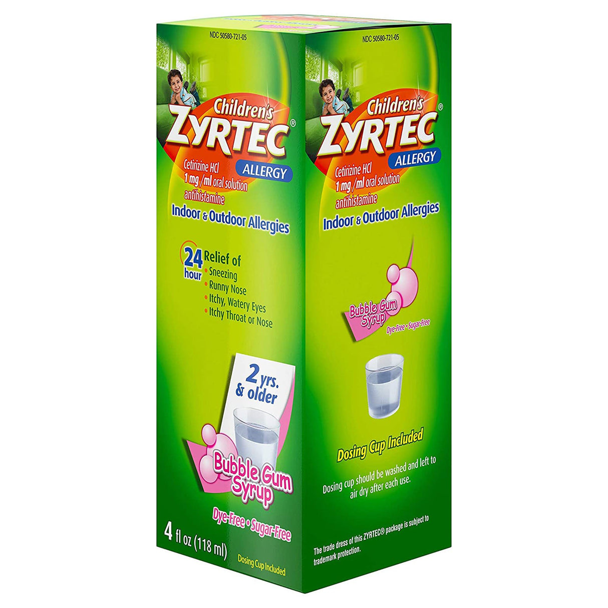 Children's Allergy Relief Children's Zyrtec 1 mg / 1 mL Strength Syrup 4 oz. - BeHope